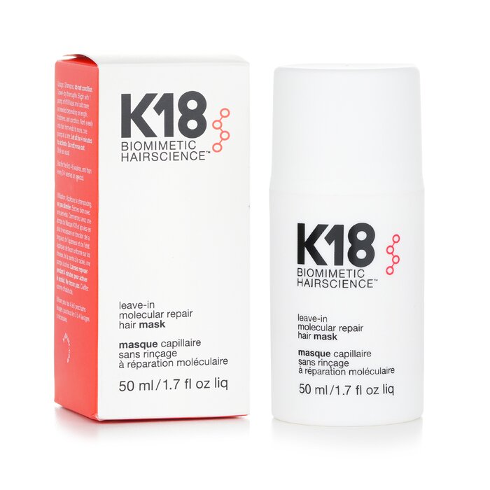 K18 4-minute leave-in treatment reverses hair damage | Leave-In Molecular Repair Hair Mask 50ml