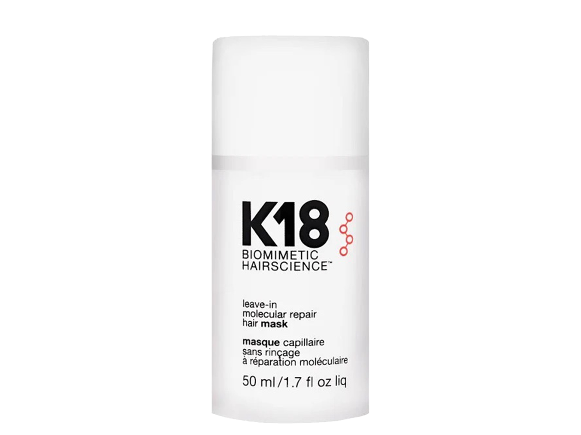 K18 4-minute leave-in treatment reverses hair damage | Leave-In Molecular Repair Hair Mask 50ml