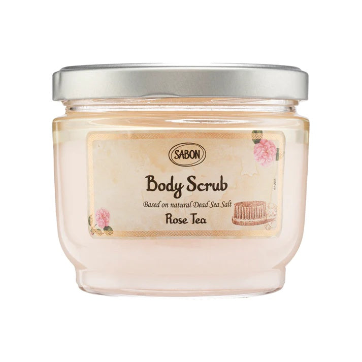SABON Rose Tea Dead Sea Salt Purifying Repair Body Scrub | Body Scrub Large Rose Tea 600g