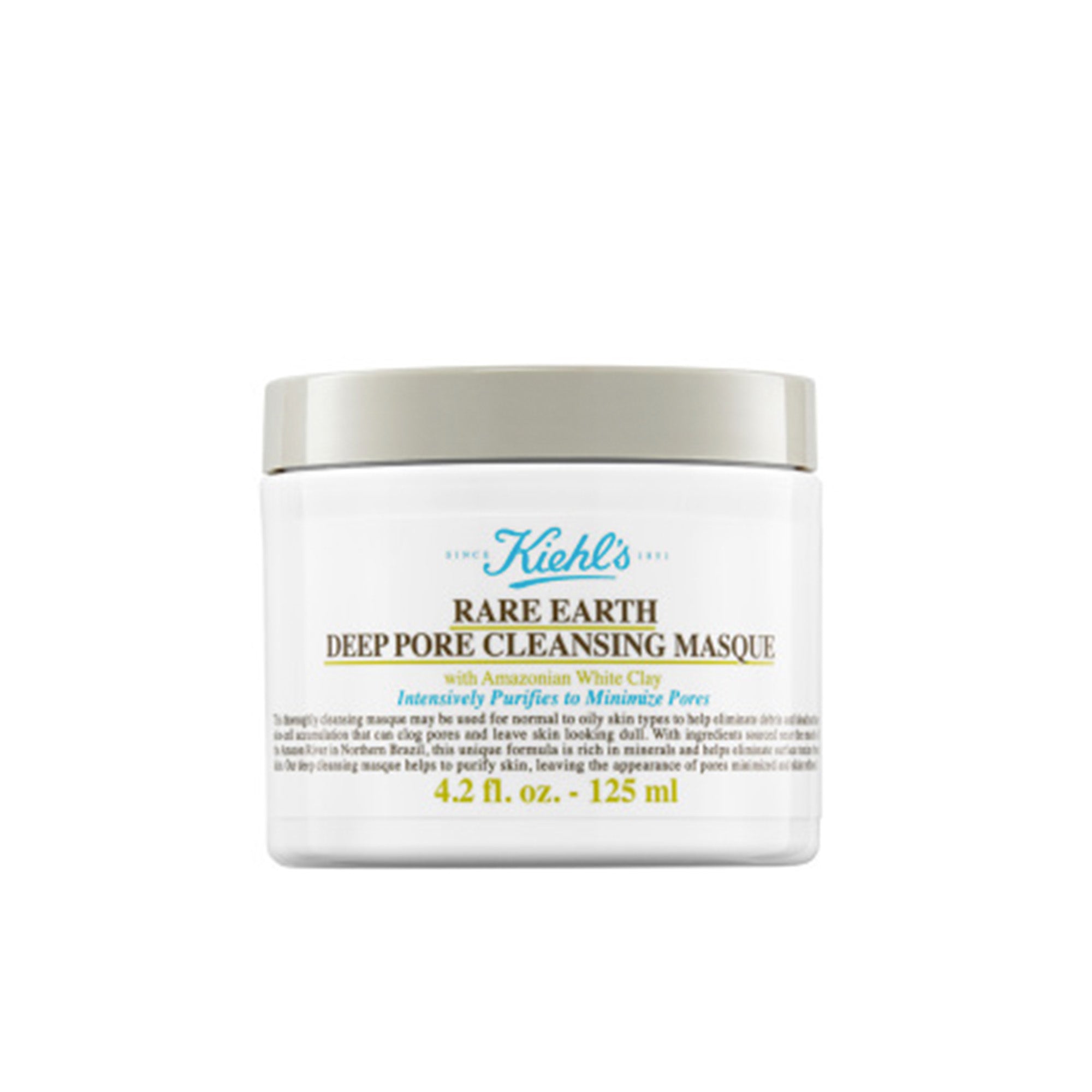 Kiehl's Amazon White Clay Pore Deep Cleansing Mask | RARE EARTH DEEP PORE CLEANSING MASQUE 125ml